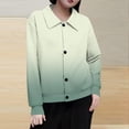 thumbnail image 1 of Mceream Women's Ribbed Knit Shacket Button Down Gradient Jackets Long Sleeve Sweater Shirts Fall Winter Trendy Cardigans Plus Size Winter Warm Outwear Chaqueta De Invierno Para Mujer Green XXL, 1 of 5