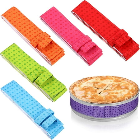 6 Pieces Colorful Baking Even Strip Cake Pan Baking Strips Absorbent