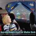 thumbnail image 3 of Double-layer Car Sun Shades Magnetic Curtain with Cute Patterns Full Shade and Half Shade Options, 1 Pack Car Sun Shade for Baby Kids Pets Blocks UV R, 3 of 5