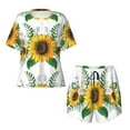 thumbnail image 2 of Yiaed Sunflowers (2) Print Short Sleeve Pajama Sets for Women Casual Crew Neck 2 Piece Lounge Sets Women's Short-Sleeved Pajama-3X-Large, 2 of 5