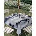 thumbnail image 3 of Square Outdoor Tablecloth with Umbrella Hole Grey Penguins Outside Table Cloth Waterproof Patio Table Cover Winter Animals Vintage Gray Zipper Tablecloths for Picnic Party Camping 60x60 Inch, 3 of 8