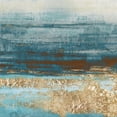 thumbnail image 3 of Aqua and Brown Stridations Abstract by Willowbrook Art Print, 3 of 3