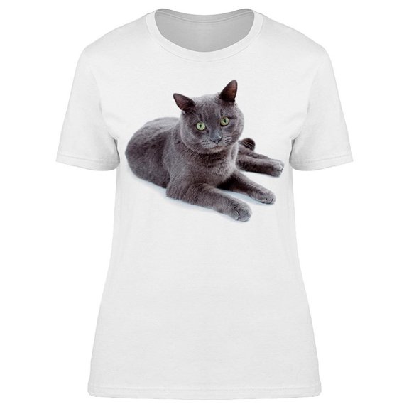 Observant Green-Eyed Maltese Tee Women's -Image by Shutterstock