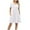 White, variant on Timegard Dresses for Women Summer Scoop Neck Short Sleeve Pleated Loose Comfy Casual Dresses Pocket