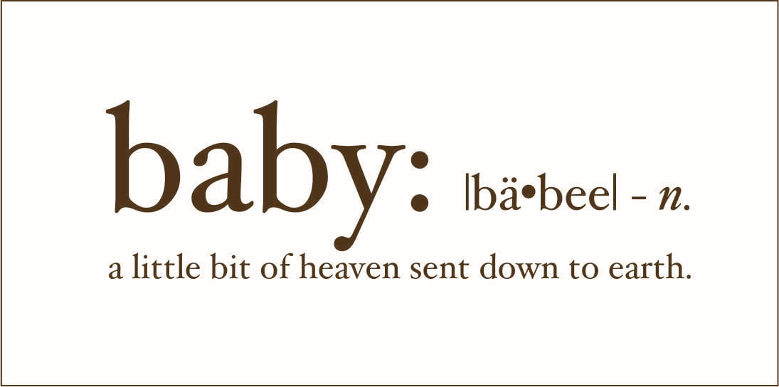 Baby Definition Vinyl Decal - Large - Brown - Walmart.com