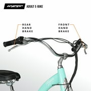 Hyper Bicycles E-Ride 26-Inch Ladies Electric Cruiser Bike with 250W Motor in Turquoise