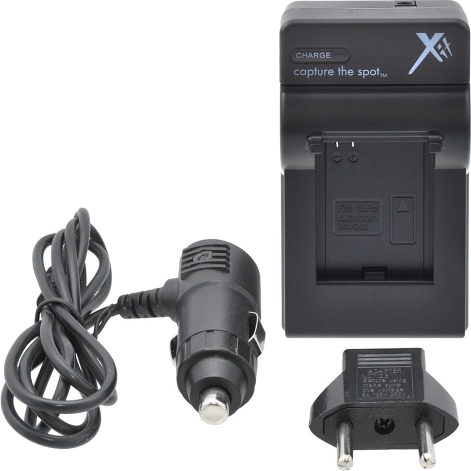 XIT Worldwide AC/DC Travel Charger for GoPro AHDBT-301, 110-220V