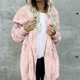 thumbnail image 2 of FRSASU Women's Zip up Hoodies Oversized Fleece Long Tunic Sweatshirts Solid Casual Long Sleeve Fall Winter Hoodie Jacket Coat Pink, 2 of 5
