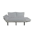 thumbnail image 2 of Peacock Futon Couch, Greyscale Tones Bird Feather Pattern Hand Drawn Motifs Arrangement, Daybed with Metal Frame Upholstered Sofa for Living Dorm, Loveseat, Black Grey Pale Grey, by Ambesonne, 2 of 4