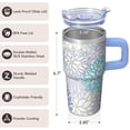 thumbnail image 3 of Double Wall Vacuum Tumbler 20oz with Lid & Straw - Stainless Steel Insulated Boho Travel Coffee Mug, Leakproof Thermal Cup Design, 3 of 5