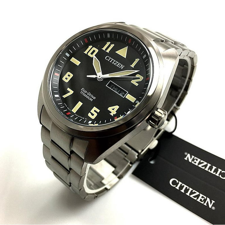 Super Citizen Men\'s BM8560-88E Eco-Drive Solar Titanium Watch Power