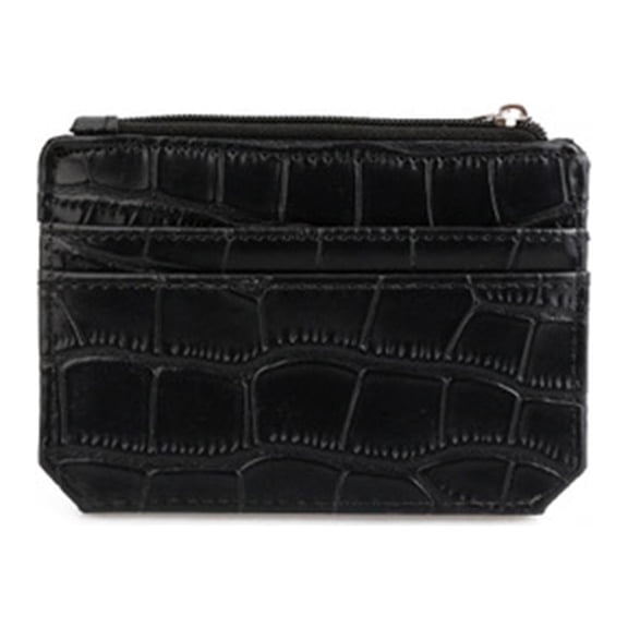 DINHEAROM Mini Wallet for Women, 1 Pack Black Patterned Compact Purse, Ideal for Shopping and Everyday Use