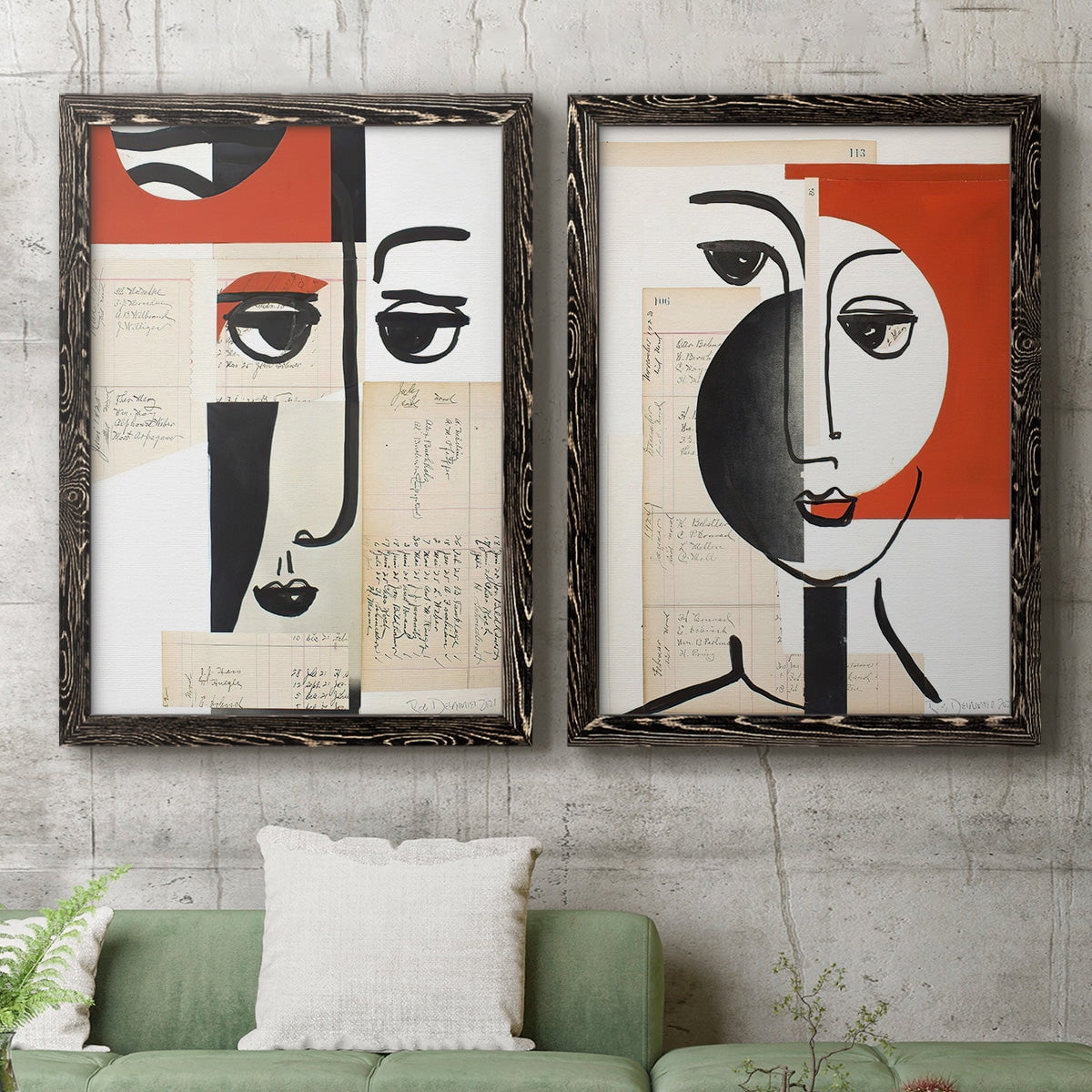 Faces of A Century III - Premium Framed Canvas 2 Piece Set - Ready to Hang