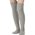 thumbnail image 2 of Vorkoi Women's Thigh-High Extra Long Cotton Boot Socks, 2 of 5