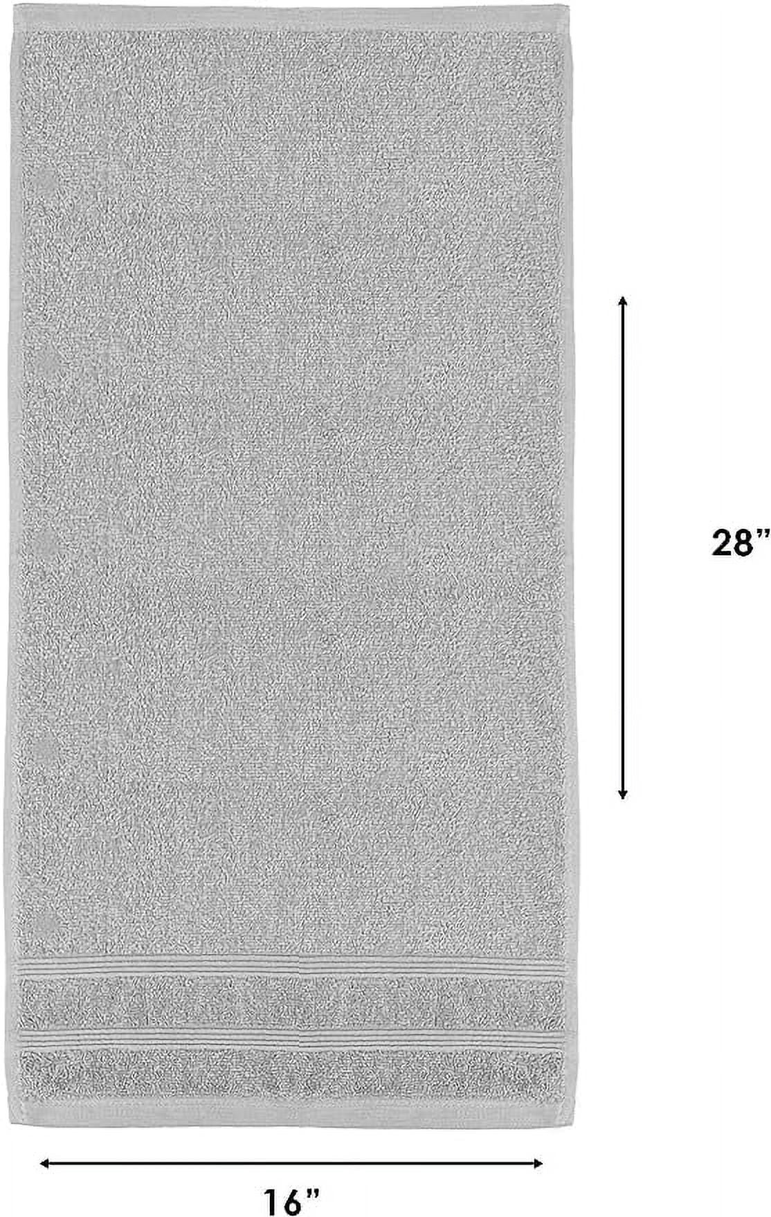 Kaufman - Premium Hand Towels Set for Bathroom, Spa, Gym, and Face Towel 100% Cotton Ring Spun, Ultra Soft Feel and Highly Absorbent Towels (Light Gray, 72-PK)