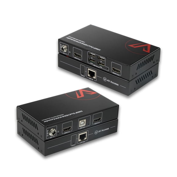 Extensor KVM de acceso AV HDEX60-DM para doble monitor 1080p @60Hz