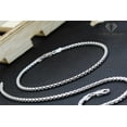 thumbnail image 2 of 925 Sterling Silver Italian 2.5mm Round Box Bracelet, FREE Microfiber Cloth, Solid Rolo Link Rhodium Chain, Giorgio Bergamo 7, 2 of 7