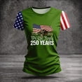 thumbnail image 5 of KDDYLITQ Womens United States 250th Anniversary Tshirt Fourth Of July 250th Birthday Crew Neck Tops 4th July Usa Star Stripes Patriotic T-Shirts American Flag 2026 Short Sleeve Blouses Army Green 3XL, 5 of 6