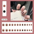 thumbnail image 1 of Artistic Press On Nails With Dark Rose Pattern, Salon Alternative Square Black French Tip Floral Design Acrylic Nails For Easy To Apply, Custom Fit Ensures Comfort And Style, 1 of 2