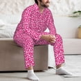 thumbnail image 7 of Lsque Leopard Pattern Long Sleeve Pajama Set for Men - Soft 2-Piece Sleepwear and Loungewear Set with Pockets, Comfy Nightwear-X-Large, 7 of 7