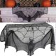 thumbnail image 3 of Chimenea Cortina Mantel Pantalla Decoración de Halloween Encaje Negro Telaraña Murciélagos Estufa Toalla Para, kaili Sencillez, 3 of 5