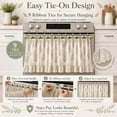 thumbnail image 4 of Farmhouse Stove Skirt Oven Curtain for Kitchen Decor – Cotton Blend Stove Curtain with Lace Ruffle Trim and Ribbon Ties – Oven Curtain Cover for Cottage Kitchen (G), 4 of 6