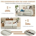 thumbnail image 4 of Lunale Convertible Sofa Bed with Reversible Storage Chaise, Sleeper Sectional Sofa with USB Charging Ports, L-Shaped Sectional Sofa for Apartment, Beige Chenille, 4 of 7