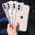 thumbnail image 2 of Fashion Love Heart Transparent Soft Phone Case For iPhone 11 13 14 Pro MAX X XS XR 12 Mini 7 8 plus SE2020 Cute Wave point Cover, 2 of 5