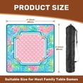 thumbnail image 2 of Mahjong Mat with Carrying Bag 31.5" x 31.5" Non-Slip Noise Reduction Tropical Starfish Frame Pink Scales Palm Leaves Table Mat for Mahjong Poker Dominoes Card Board Tile Games, 2 of 5