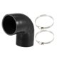 thumbnail image 1 of Manguera de silicona Unique Bargains Codo de 90 grados ID 70mm 2.75 color negro con 2 abrazaderas, 1 of 6