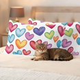 thumbnail image 3 of Colorful Love Heart Outdoor Waterproof Pillow Covers, Modern Art Blue Yellow Red Decorative Rectangle Throw Pillowcase Sofa Cushion Sham for Patio/Couch/Chair, 20"x12" 2 Pack, 3 of 8