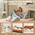 thumbnail image 3 of Gymax 4PCS Orthopedic Bed Wedge Pillow Set Post Surgery Memory Foam for Back Neck Leg, 3 of 10