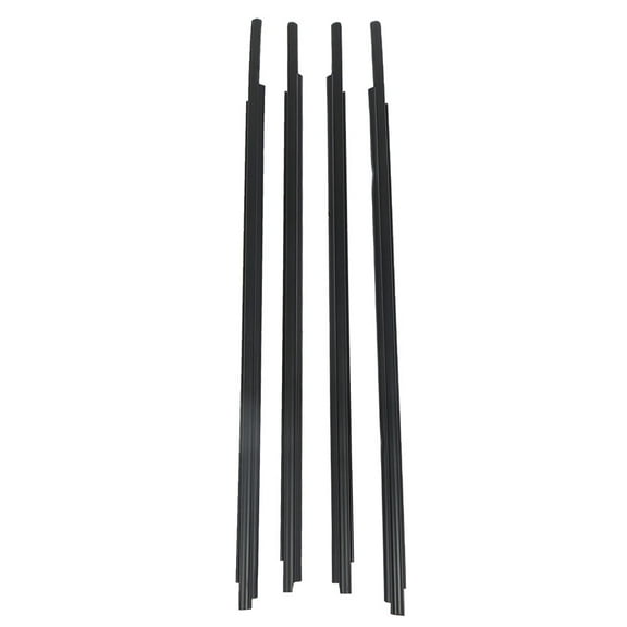 munirater 4Pcs Black Outside Part Weatherstrip Window Moulding Trim Replacement for 2008-2020 Sequoia 68163-0C030 68164-0C030