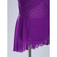 thumbnail image 6 of Yeahdor Kids Girls Sleeveless Rhinestones Ballet Leotard Contemporary Modern Lyrical Dance Dress Purple 12, 6 of 7