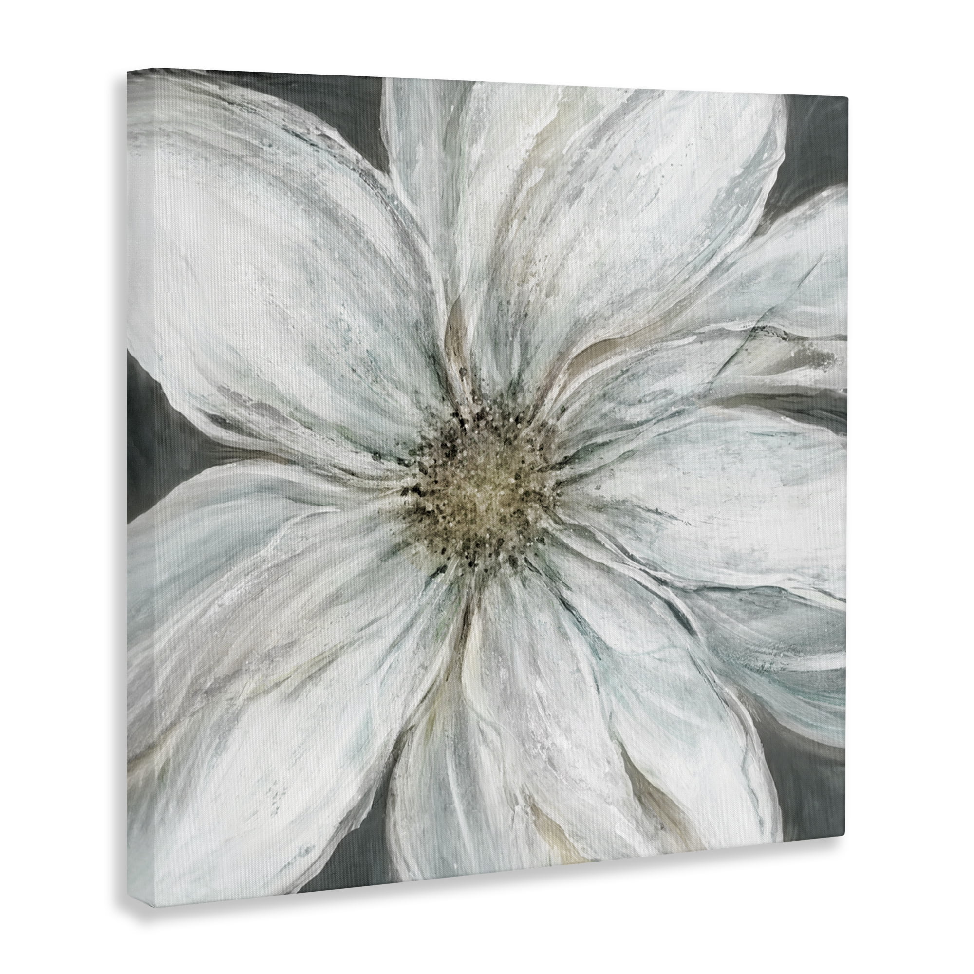 Stupell Industries Large White Flower Closeup Canvas Wall Art, design by Carol Robinson