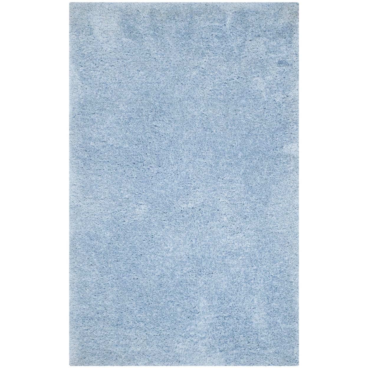 SAFAVIEH Supreme Charlton Solid Plush Polyester Shag Area Rug, Light Blue, 3' x 5'