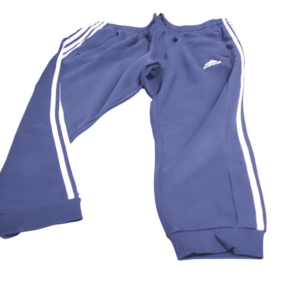 adidas Men's Essentials Fleece Tapered Cuffed 3-Stripes Pants Legend Ink XL