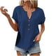 thumbnail image 1 of Vestidos Casuales Para Mujer, Blusas De Mujer De Moda Blusa informal de lino con cuello en V y manga corta con capucha para mujer, 1 of 5