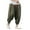 Army Green, variant on Men's Japanese Cotton Linen Cropped Pants, Loose Wide-Legged Drawstring Casual Pants Plus Size for Summer, Beach and Relaxation,Army Green,L