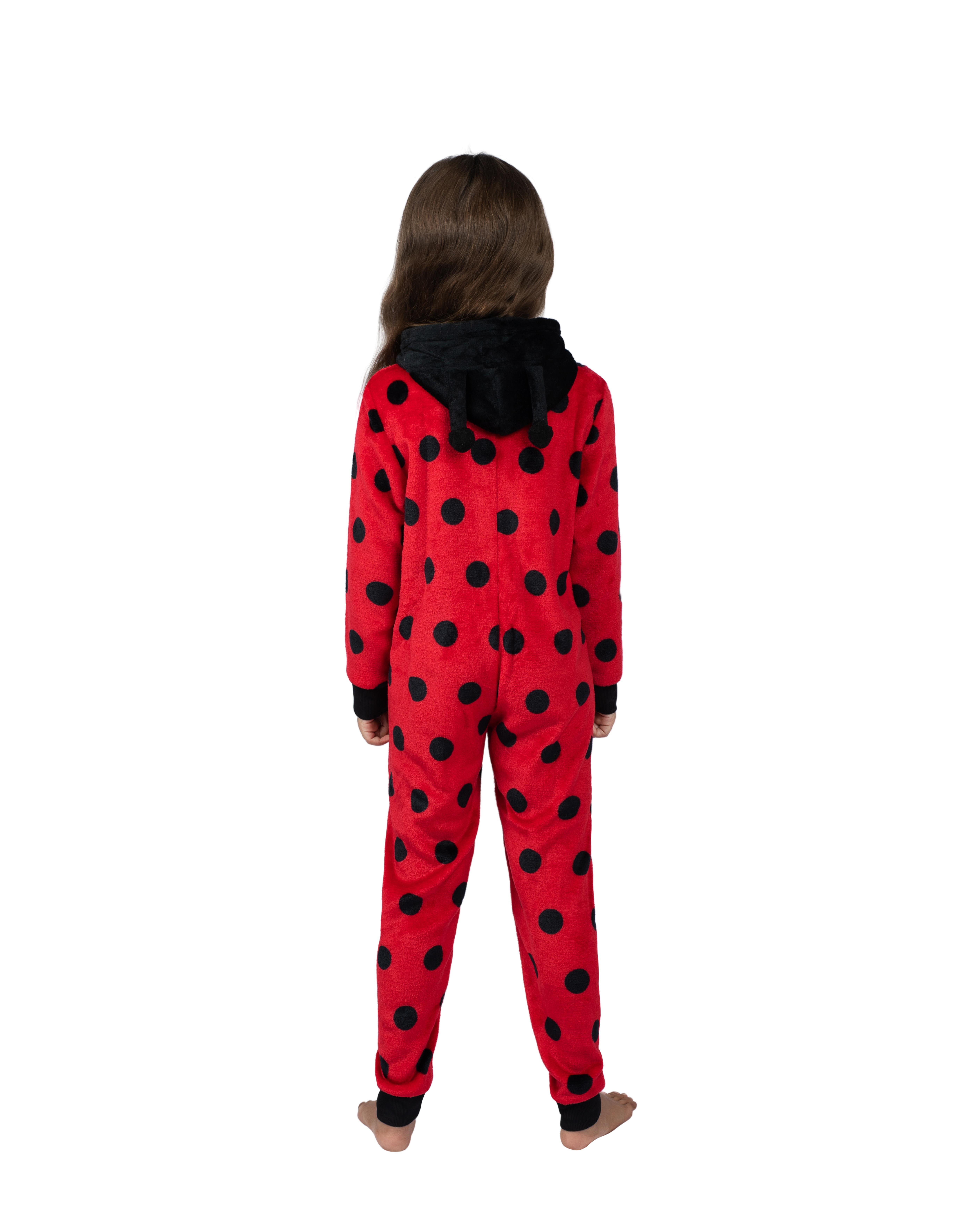 Cheetah and Ladybug Cat Girl or Toddler Mommy and Me Matching Onesie Pajama Costume Holiday Women 