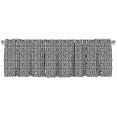 thumbnail image 2 of Blackout Black and White Greek Key Rod Pocket Short Window Curtain Valance for Kitchen Bedroom Decor, 52" x 18", Black and White, 1 Panel, 2 of 6