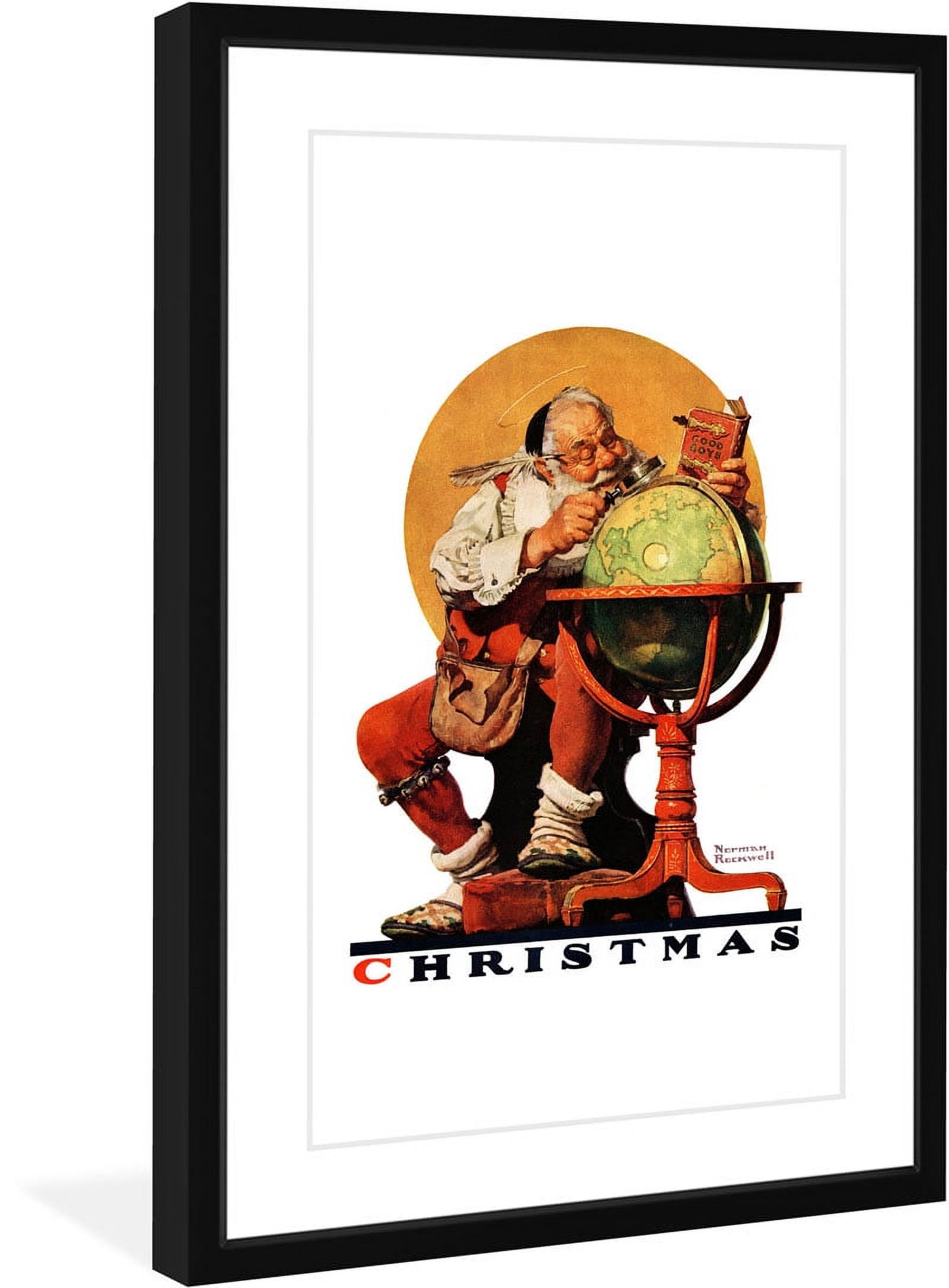 Marmont Hill "Santa at the Globe Saturday" by Norman Rockwell Framed Art Print