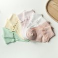 thumbnail image 1 of 5Pairs Lace Edge Kids Mesh Sock Breathable Baby Sock Durable Baby Sock, 1 of 5