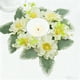 thumbnail image 4 of Guirnalda de candelabros de peonía navideña - Corona de mesa floral de plástico suave al tacto | Flores de peonía blancas rosadas naranja con follaje natural | 9,84 pulgadas de diámetro | 1 paquete, 4 of 6