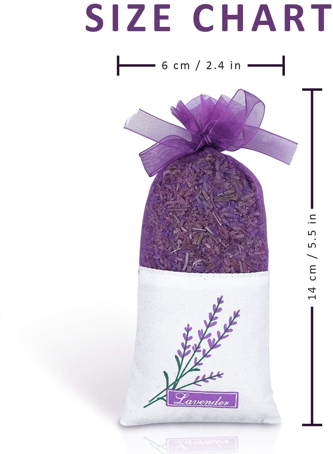 18 Pack Lavender Sachets Bag Dried Flower Sachet for Home Fragrance Bags 