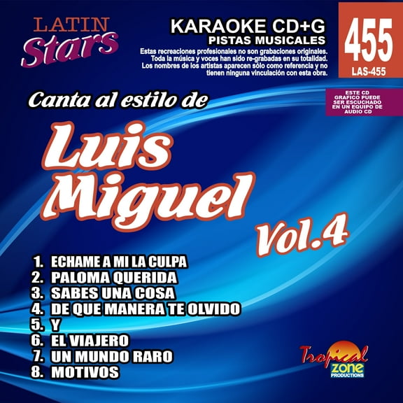 Karaoke Latin Stars 455 Luis Miguel Vol.4