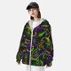 thumbnail image 3 of Balery Neon Mardi Gras Sudadera ligera de manga larga con capucha y protección solar UPF 50+ para hombre y mujer, ideal para pesca y running-X-Large, 3 of 7