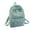 Mint Green, variant on Corduroy Backpack For Women College Style Striped Pink Velvet Shoulder Bag Laptop Compatible 1 Count