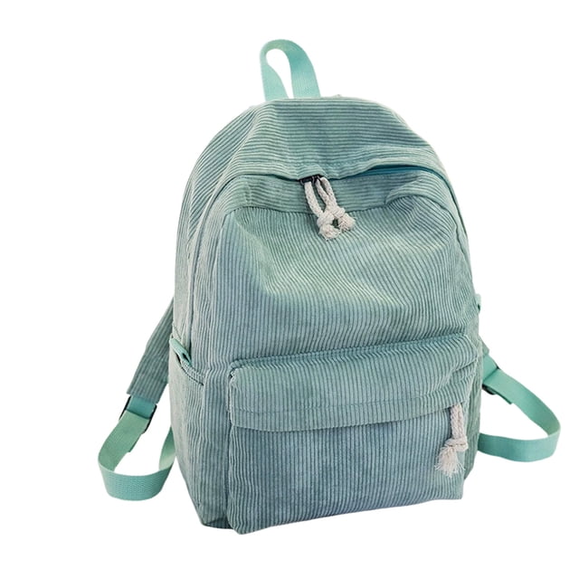 Corduroy Backpack, Lightweight College Shoulder Bag, Soft Textured School Bookbag, Casual Daypack for Daily Use