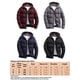 thumbnail image 2 of Chaqueta con capucha para hombre con cremallera completa para invierno al aire libre Outwear abrigos cálidos de manga larga con bolsillos, 2 of 2